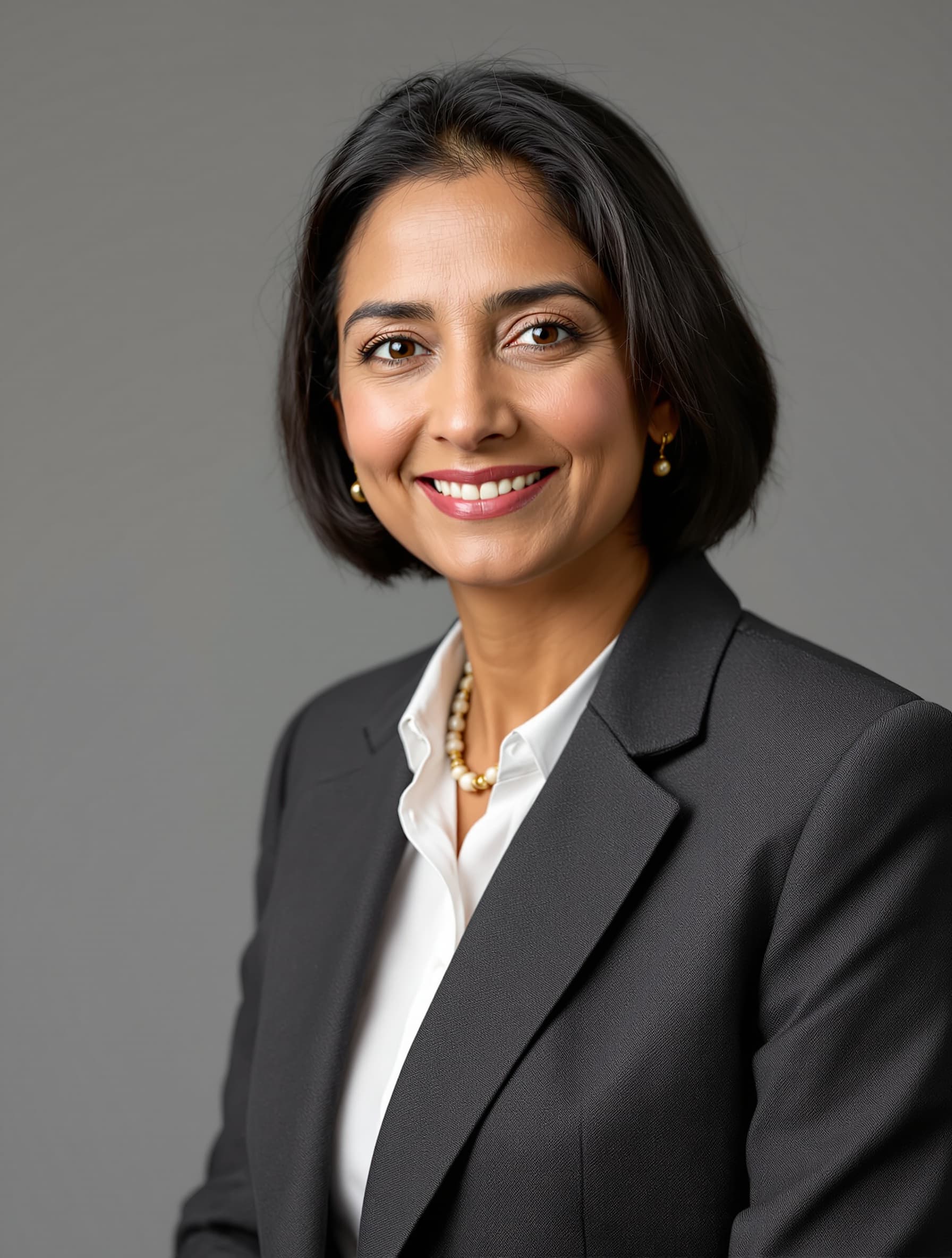 Illustrative portrait of Aisha Patel, accountant